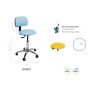 Hocker verchromt mit Rückenlehne Ecopostural S4609