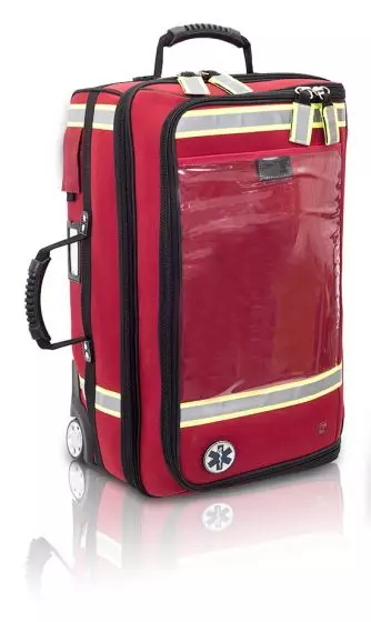 Notfalltasche Sauerstoff Emerair mit Rollen Elite Bags, Rot