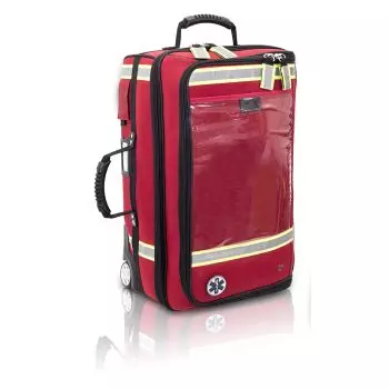 Notfalltasche Sauerstoff Emerair mit Rollen Elite Bags, Rot