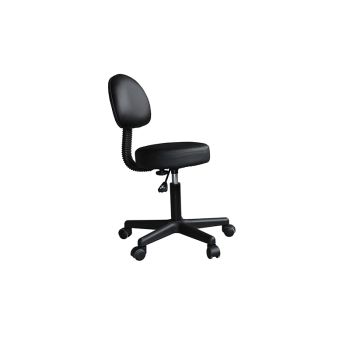 Klassischer Dreh-Hocker mit Rückenlehne