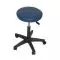 Hocker - Edelstahl - 5 Rollen - Blau / Holtex 