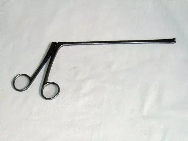 Uterusbiopsiezange Berger, Rundschnitt, 20 cm x 5 mm