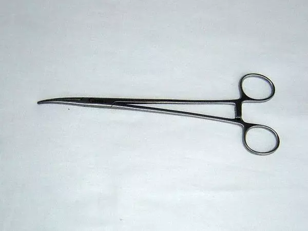 Schnidt Klemme, 20 cm, gebogen Holtex