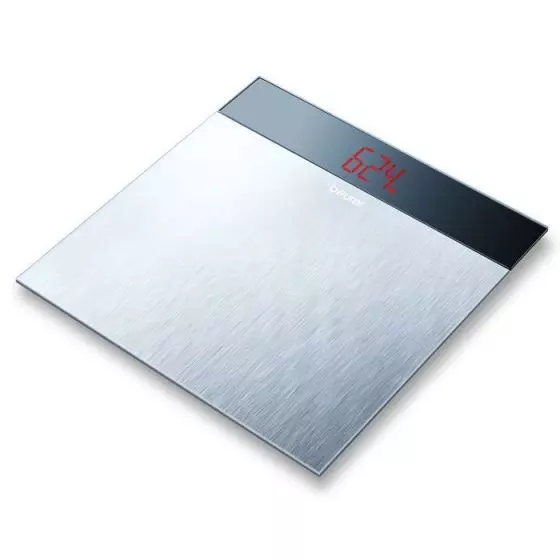 Pèse personne en acier inoxydable avec miroir/LED Beurer GS 46